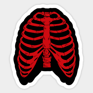 Red ribs Sticker